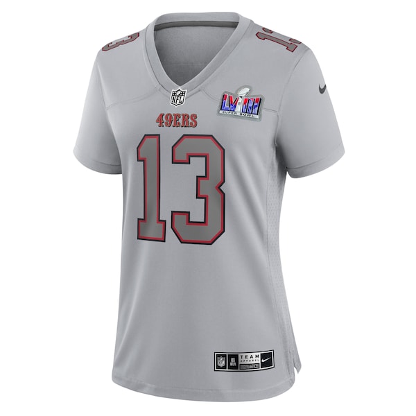 Brock Purdy San Francisco 49ers Nike Women's Super Bowl LVIII Atmosphere Fashion Game Jersey - Gray