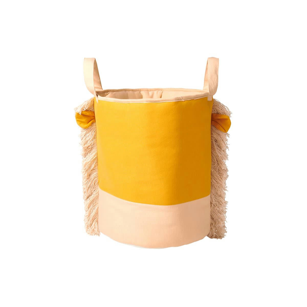 - Sac de rangement lion coton moutarde 45 cm