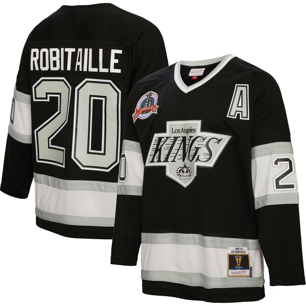 Luc Robitaille Los Angeles Kings Alternate Captain Patch 1992/93 Blue Line Player Jersey - Black