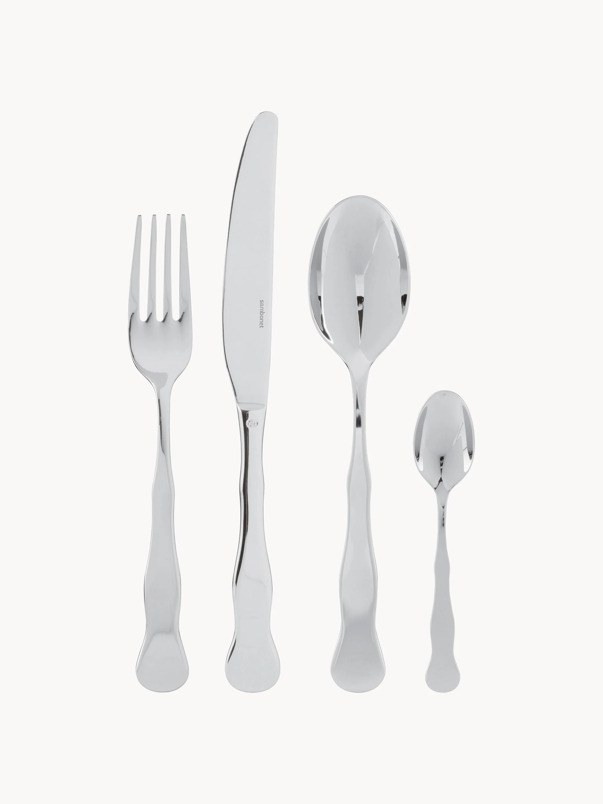 Edelstahl-Besteck-Set 1965, 6 Personen, 24er-Set