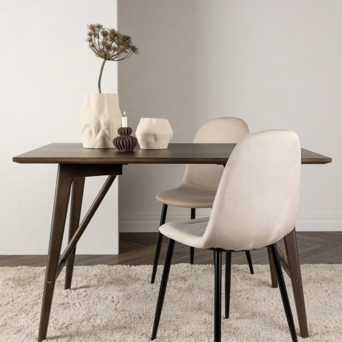 MACIA - Table à manger rectangulaire en bois 120cm