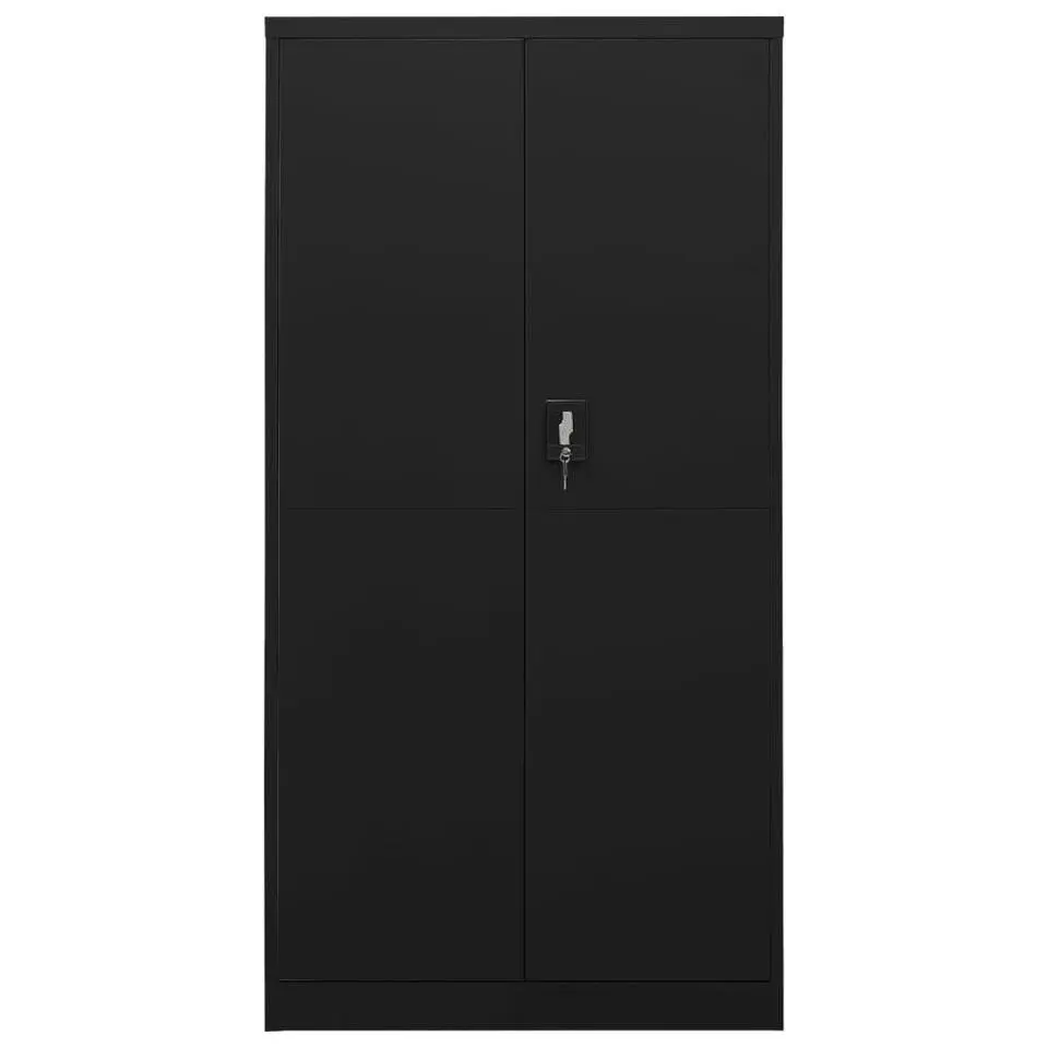 vidaXL - Lockerkast - Zwart - Staal