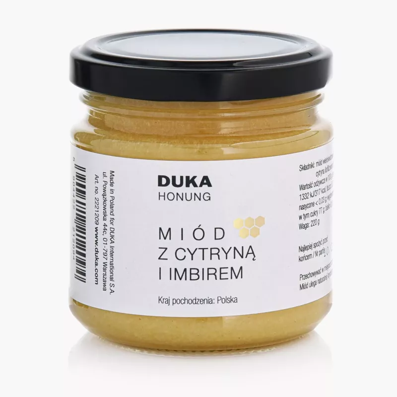 Miód z cytryną i imbirem DUKA HONUNG 220 g