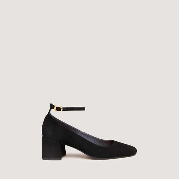 Babies à bride chevilleen velours noir | DITTO