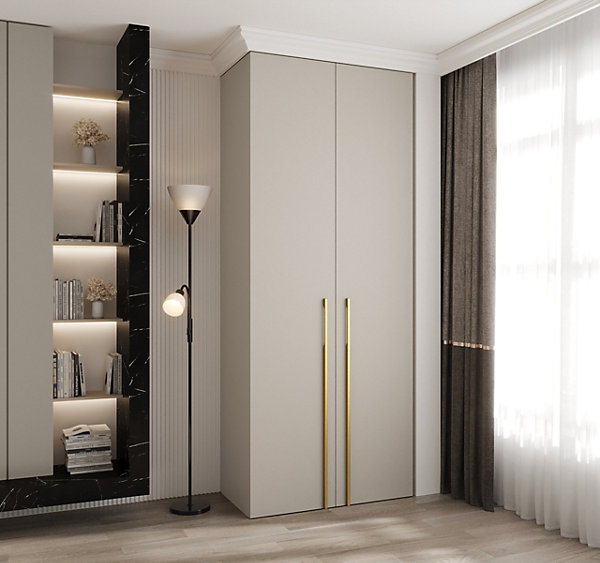 Armoire Como 3 a portes battantes H. 245 x L. 100 x P. 40, 2 portes