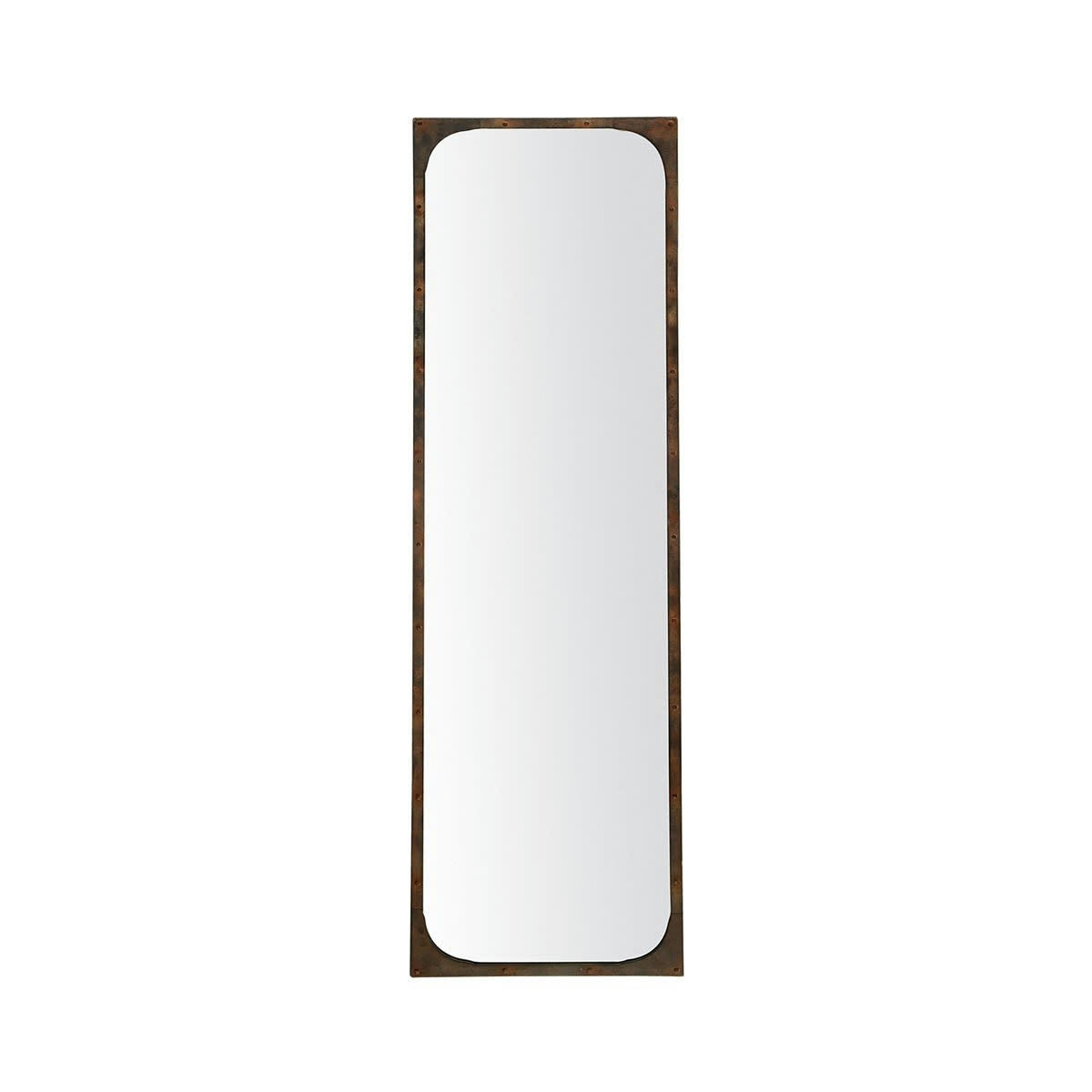 - Miroir industriel rectangulaire avec rivets 40x140cm