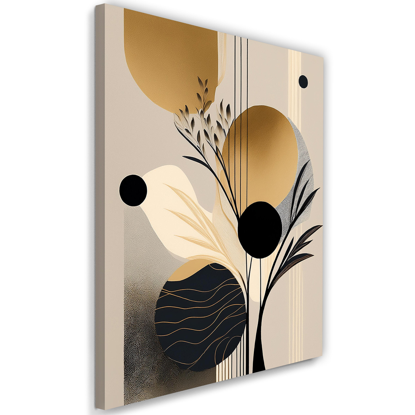 Feeby Obraz na płótnie, Abstrakcja Boho Złoty Glamour 40x60