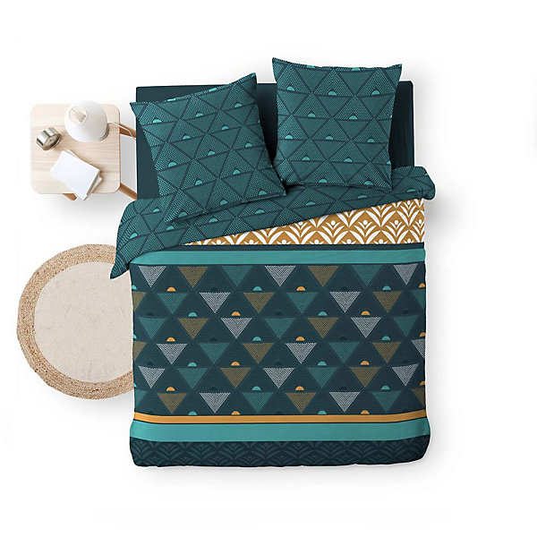 Housse de couette 240x220   2 taies Triade microfibre