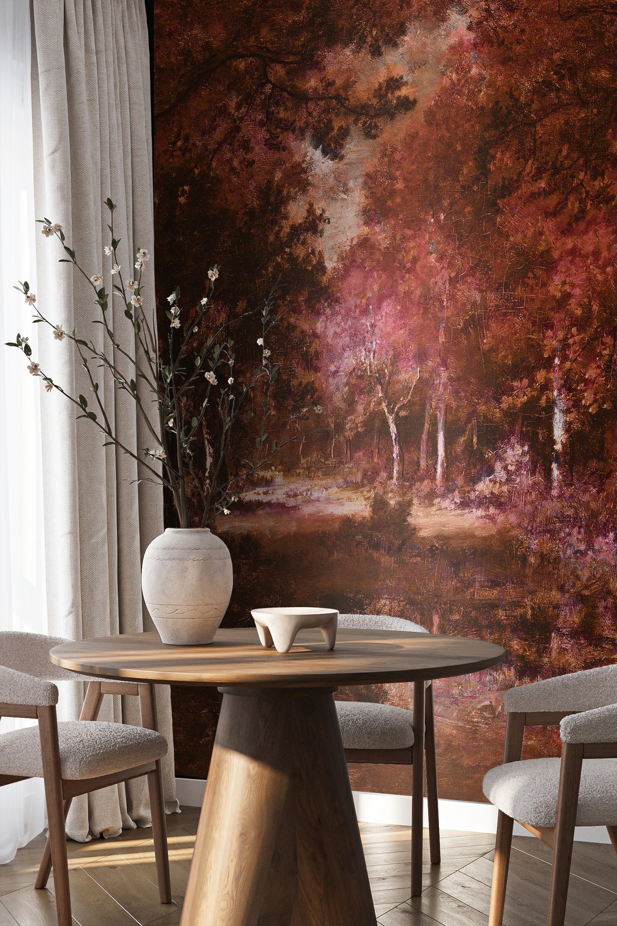 Sanders & Sanders fotobehang herfst bruin en warm oranje - 200 x 280 cm - 611991