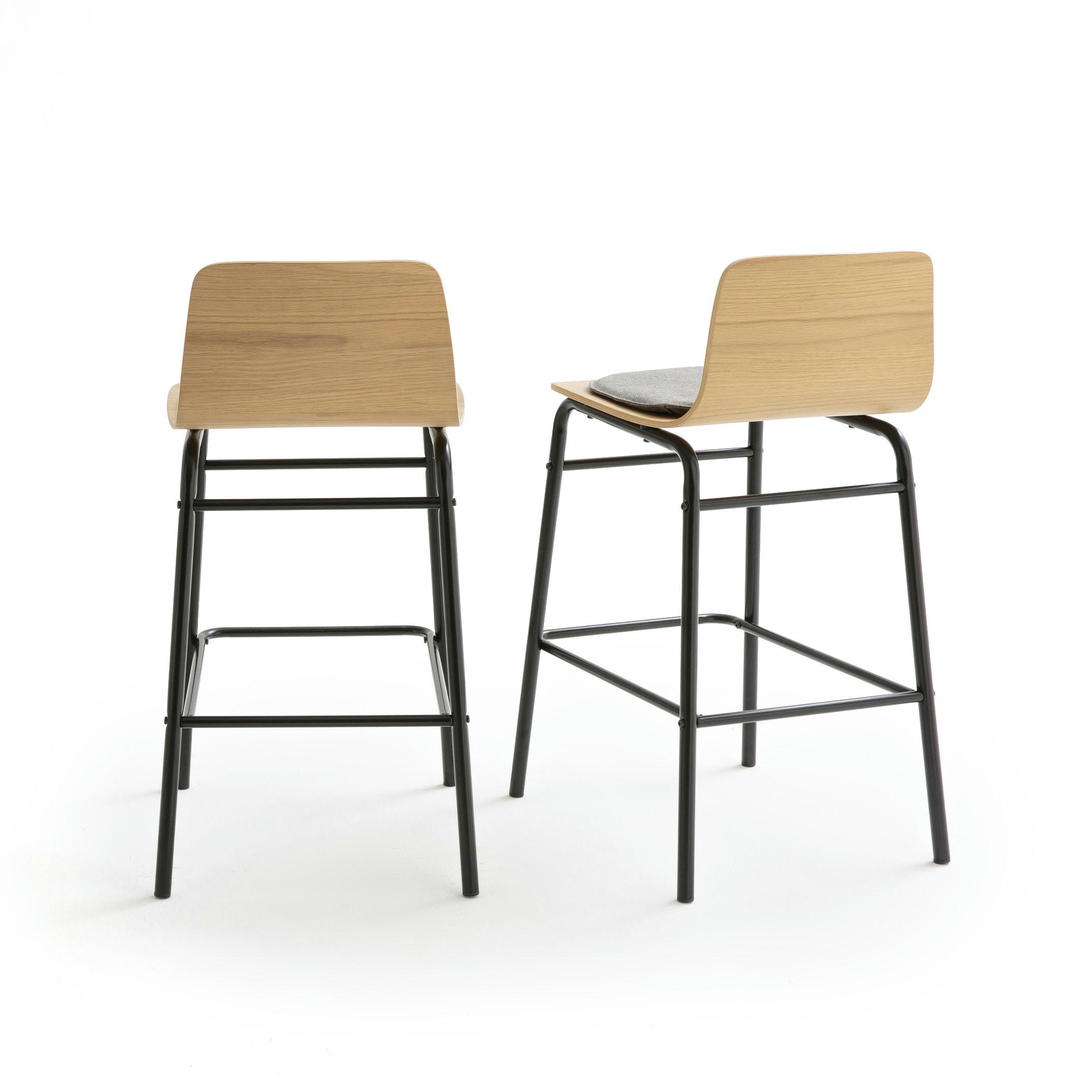 Lot de 2 chaises de bar mi-hauteur, Blutante