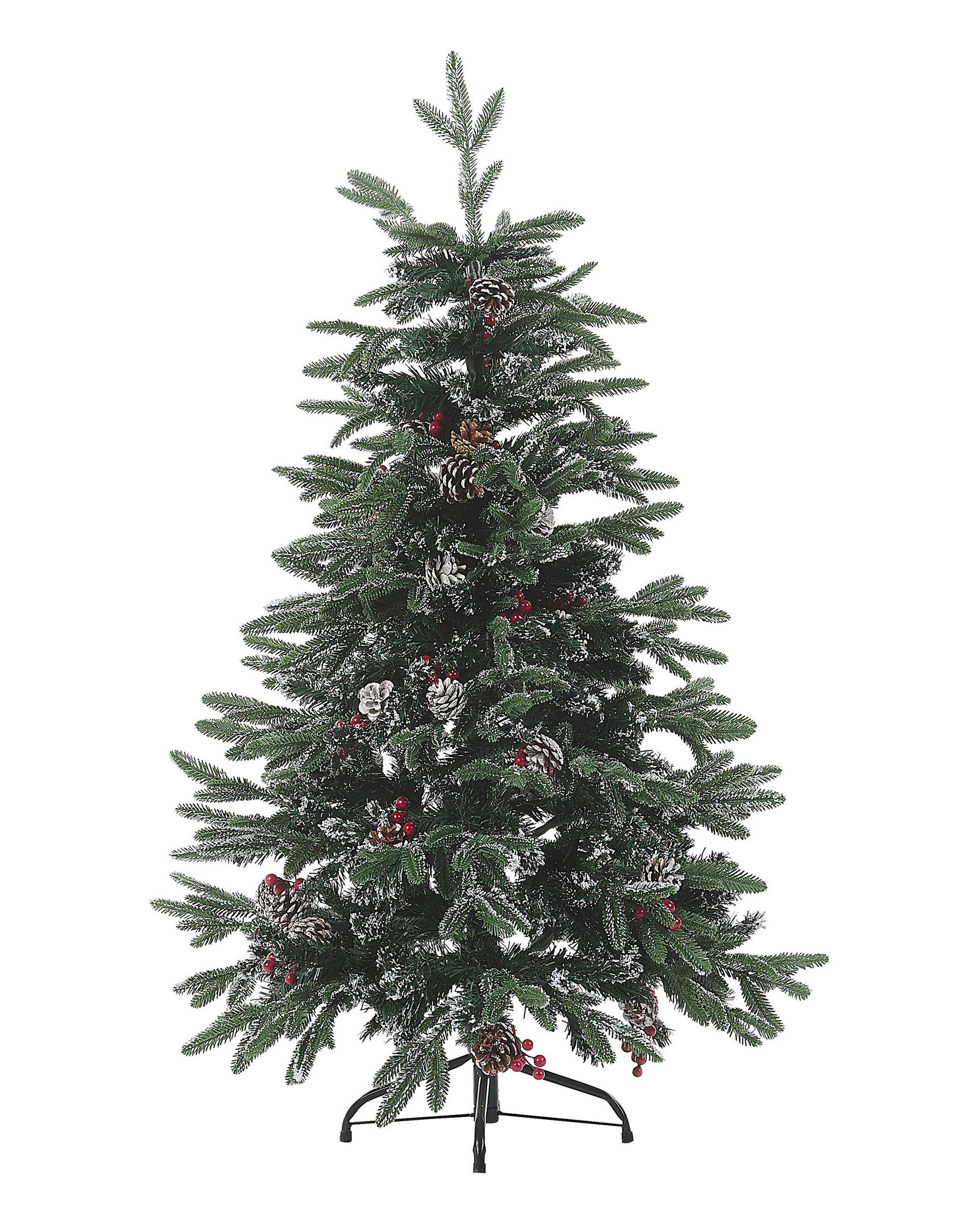 Sztuczna choinka 120 cm śnieg szyszki