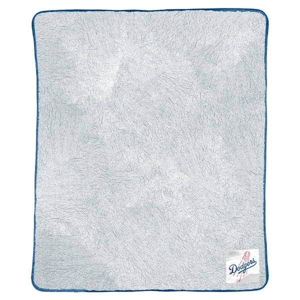 MLB 114 Dodgers Patch Two Tone Sherpa Throw