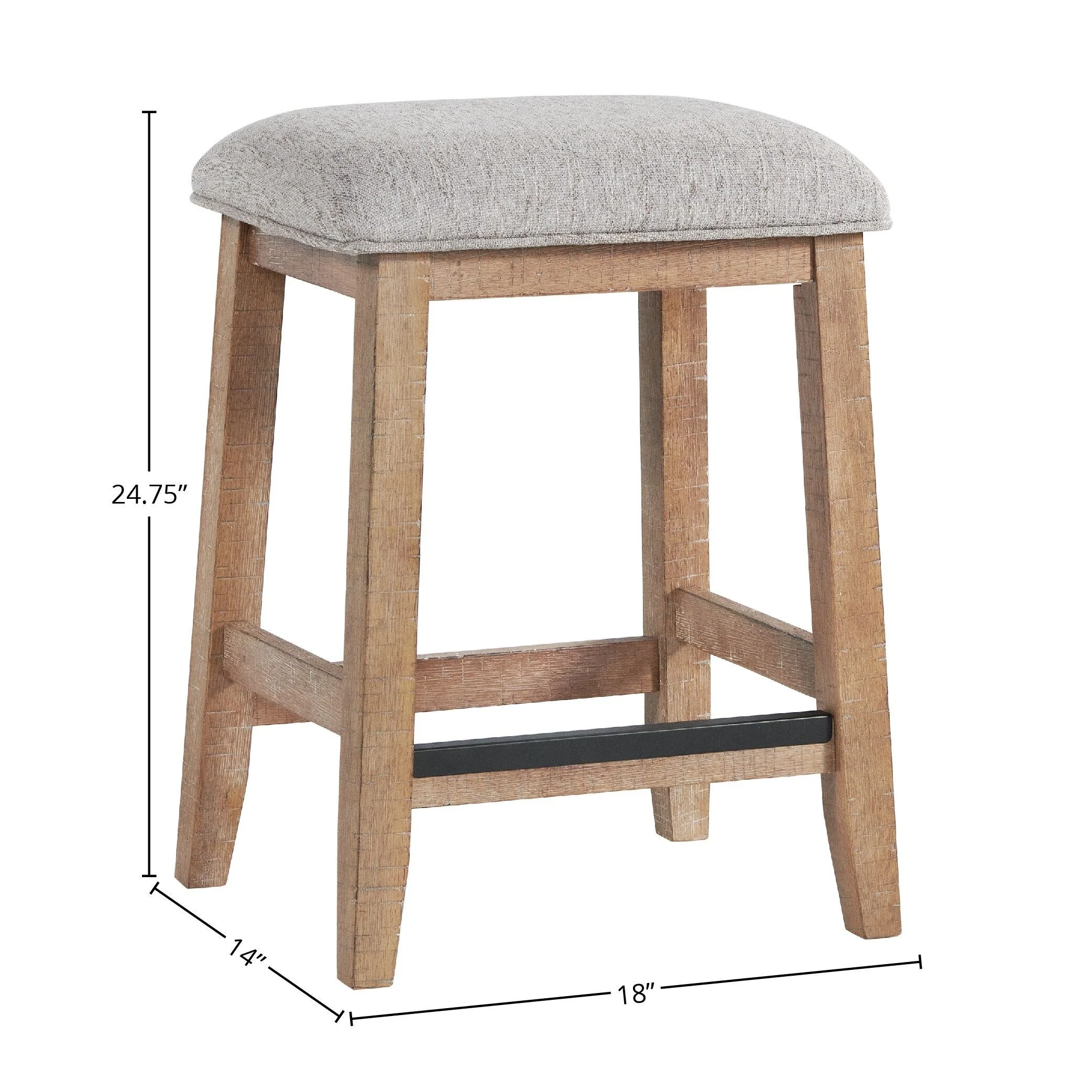 Highland Backless Stool w/Cushion Seat (Set of 2)