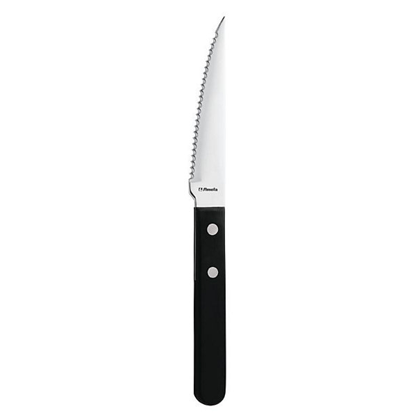 Couteau à Steak pour Restaurant Manche Noir 217 mm Lot de 12 Amefa