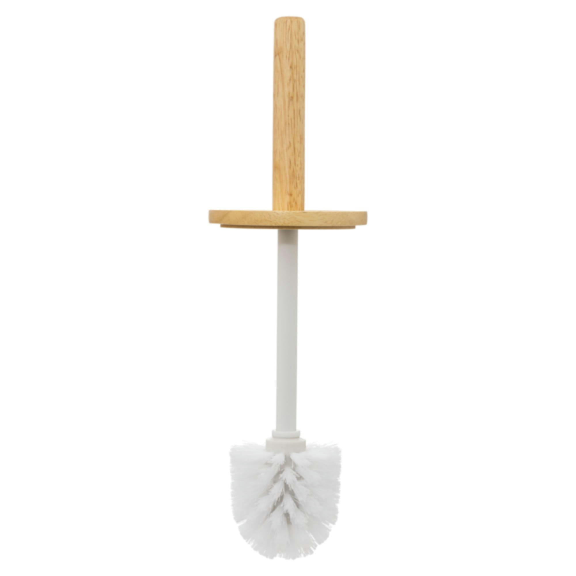 - Brosse WC céramique et bambou feuillage exotique - 10.5x10.5x38cm