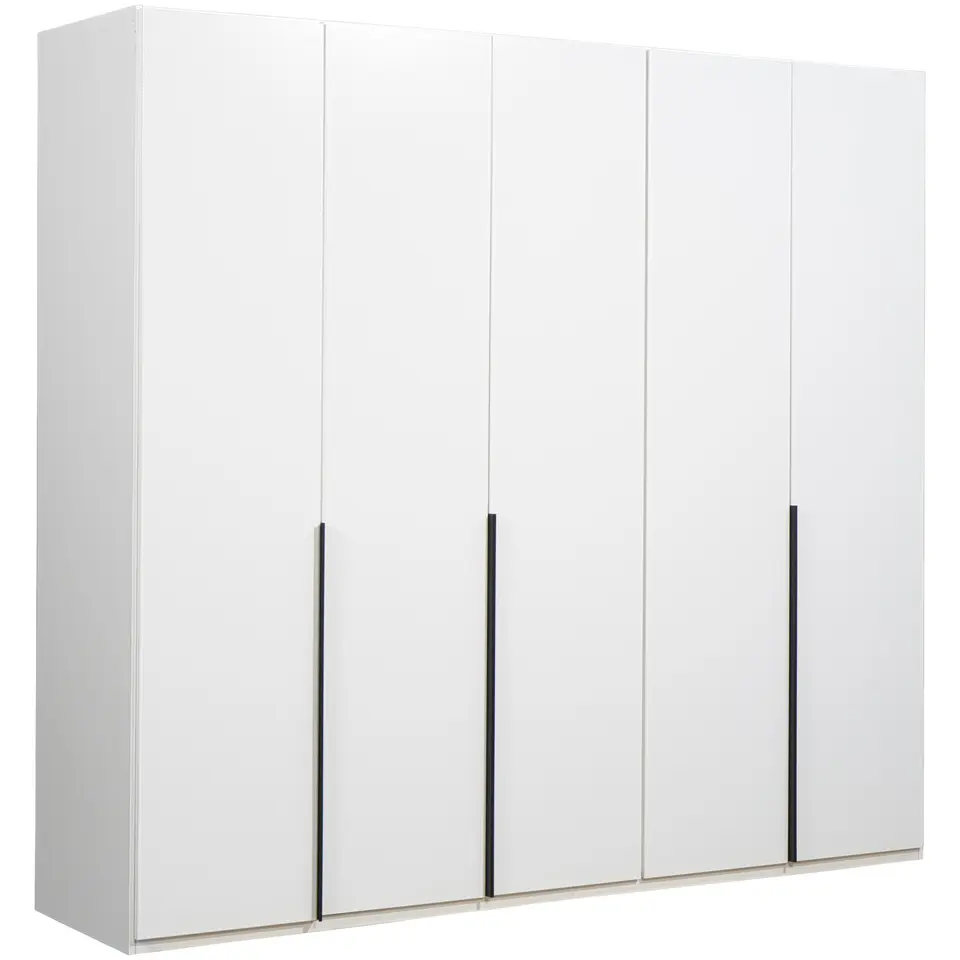 Kledingkast Milaan 5-deurs - wit - 236x225x58 cm