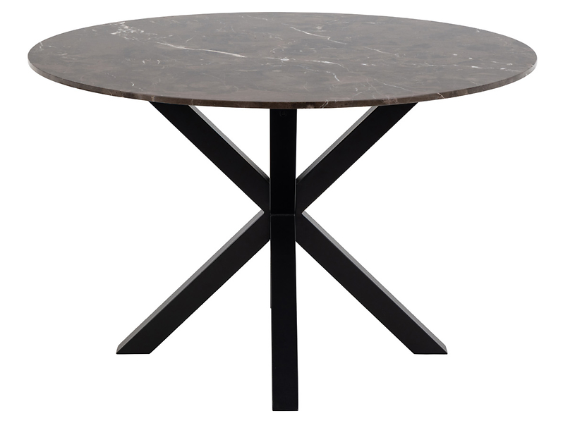 Stół okrągły Heaven 120 cm marmur brązowy