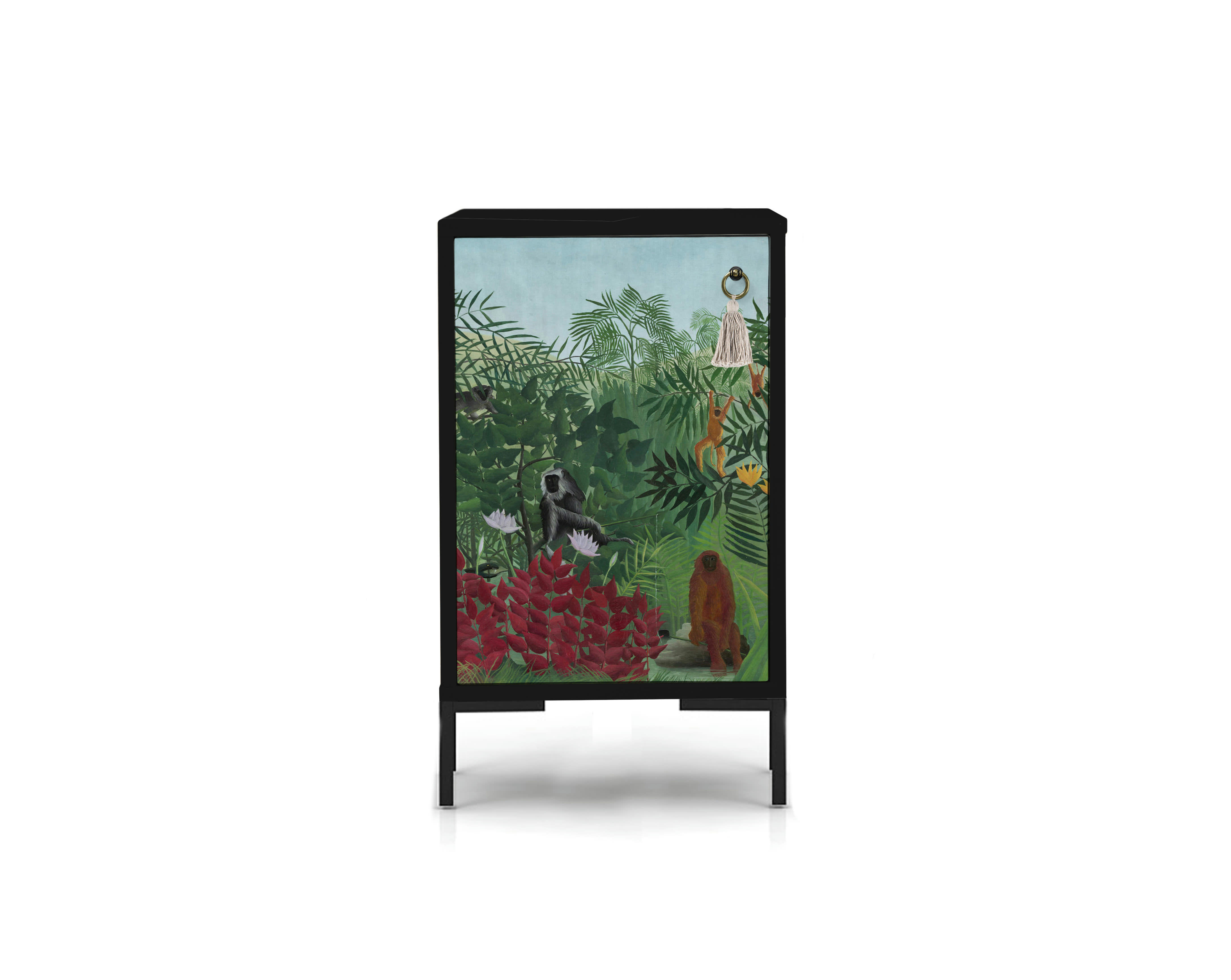 ROSSEAU - Table de chevet en MDF avec imprimé sauvage