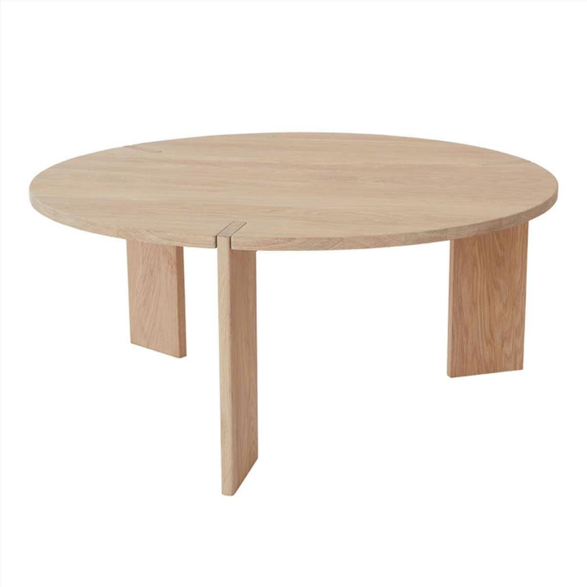 OY - Table basse marron chêne Ø90xH40cm
