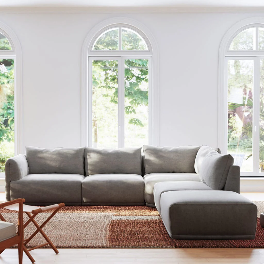 Módulo de sofá canto cinza COTILLARD