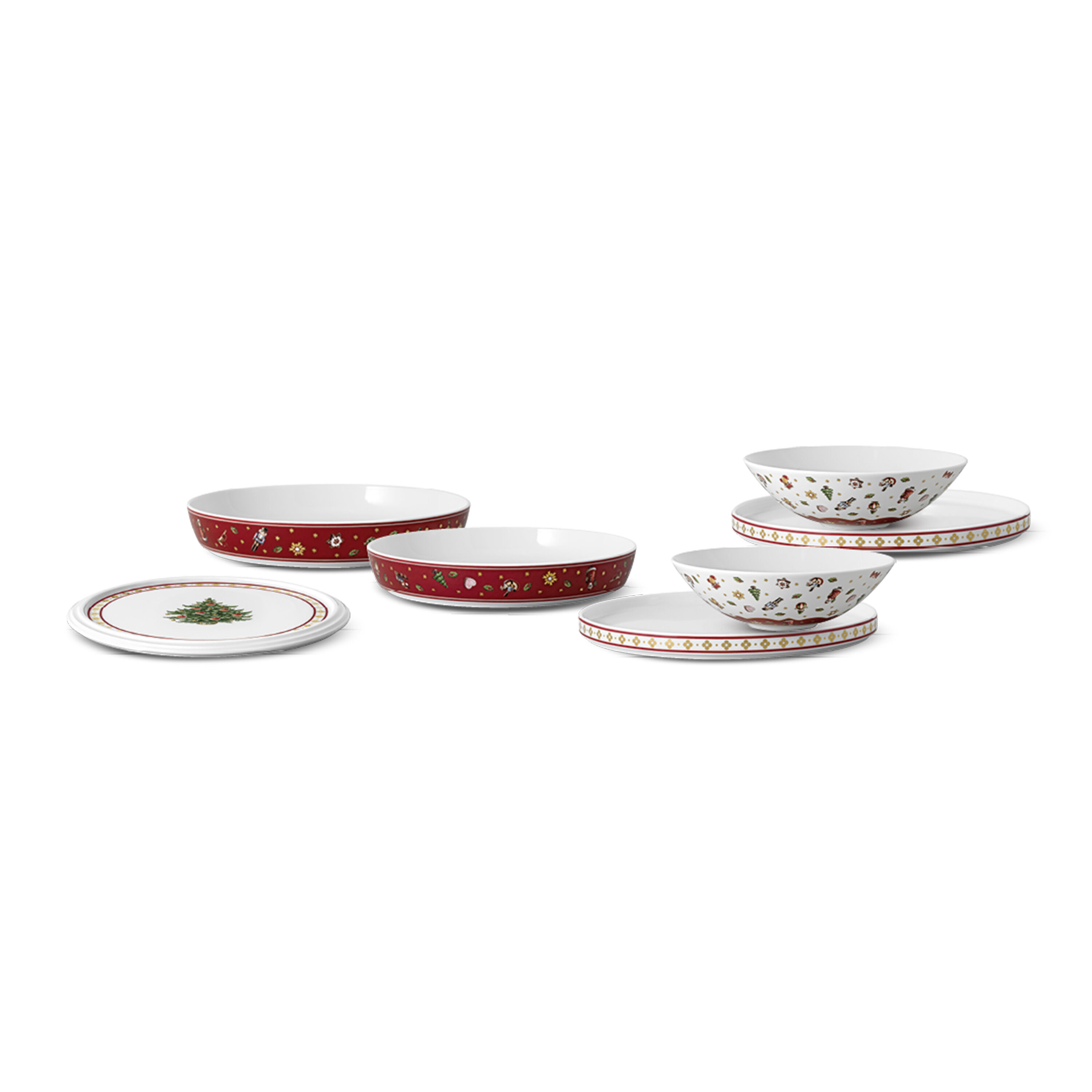 Toy's Delight Dinnerware set - Red, Premium Porcelain
