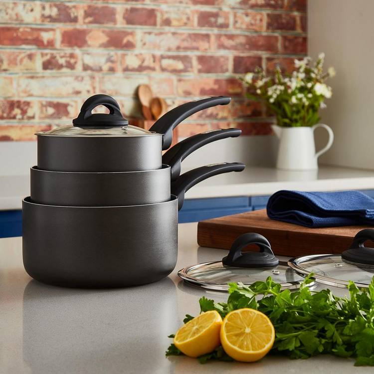 Tower Cerasure 3pc Saucepan Set