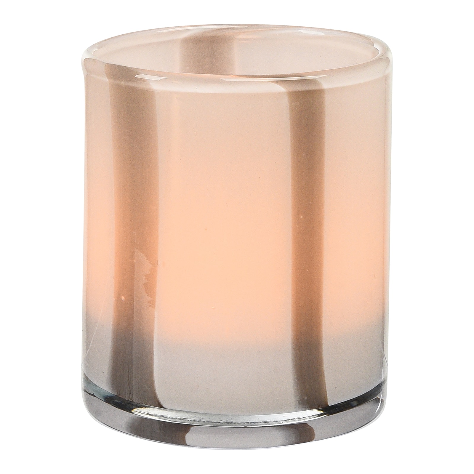 Windlicht Streifen Beige, ⌀ 8.5 cm, H 100 mm