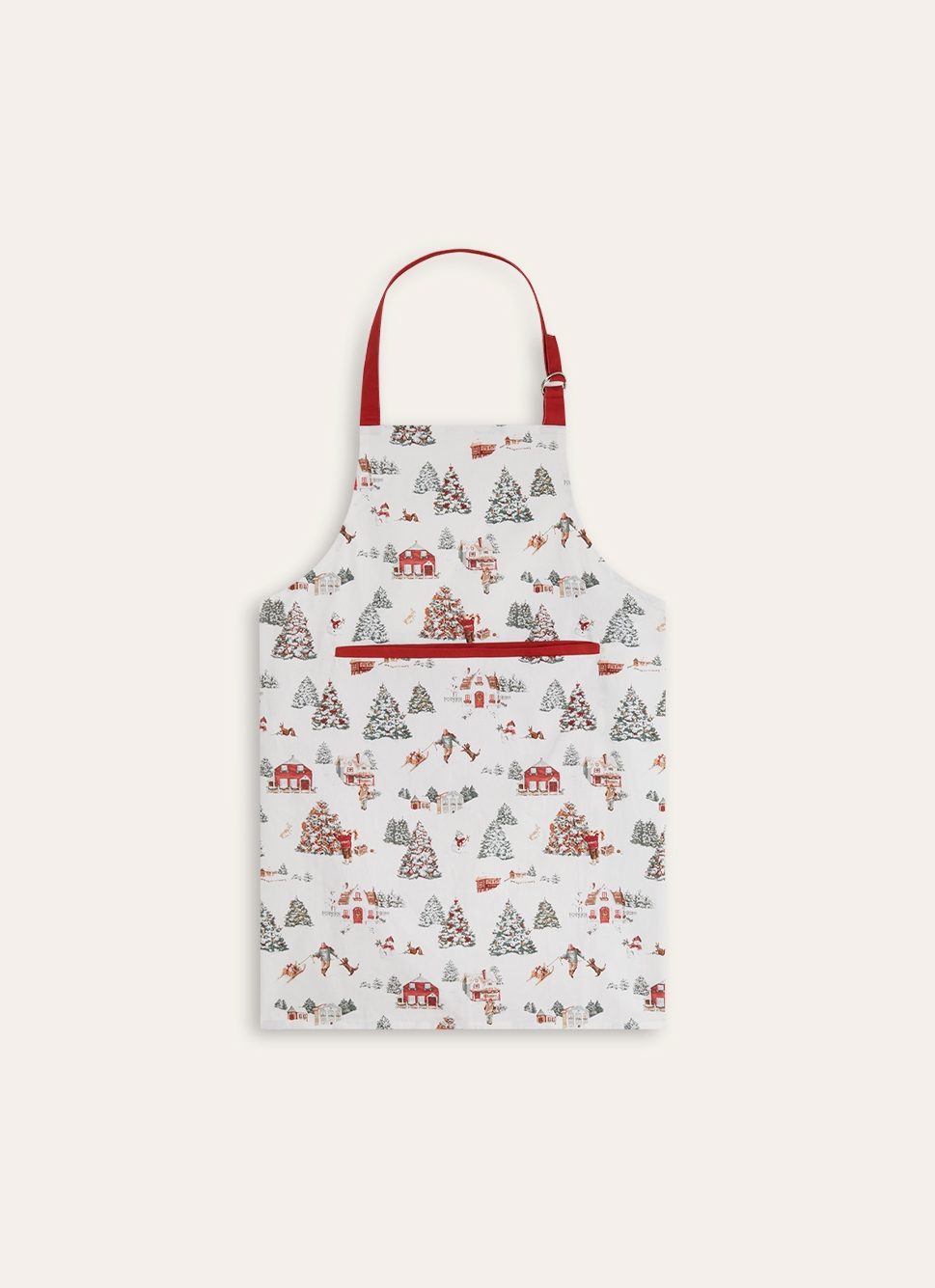 TABLIER SCÈNE NO&Euml;L ENNEIGÉE MULTICOLORE