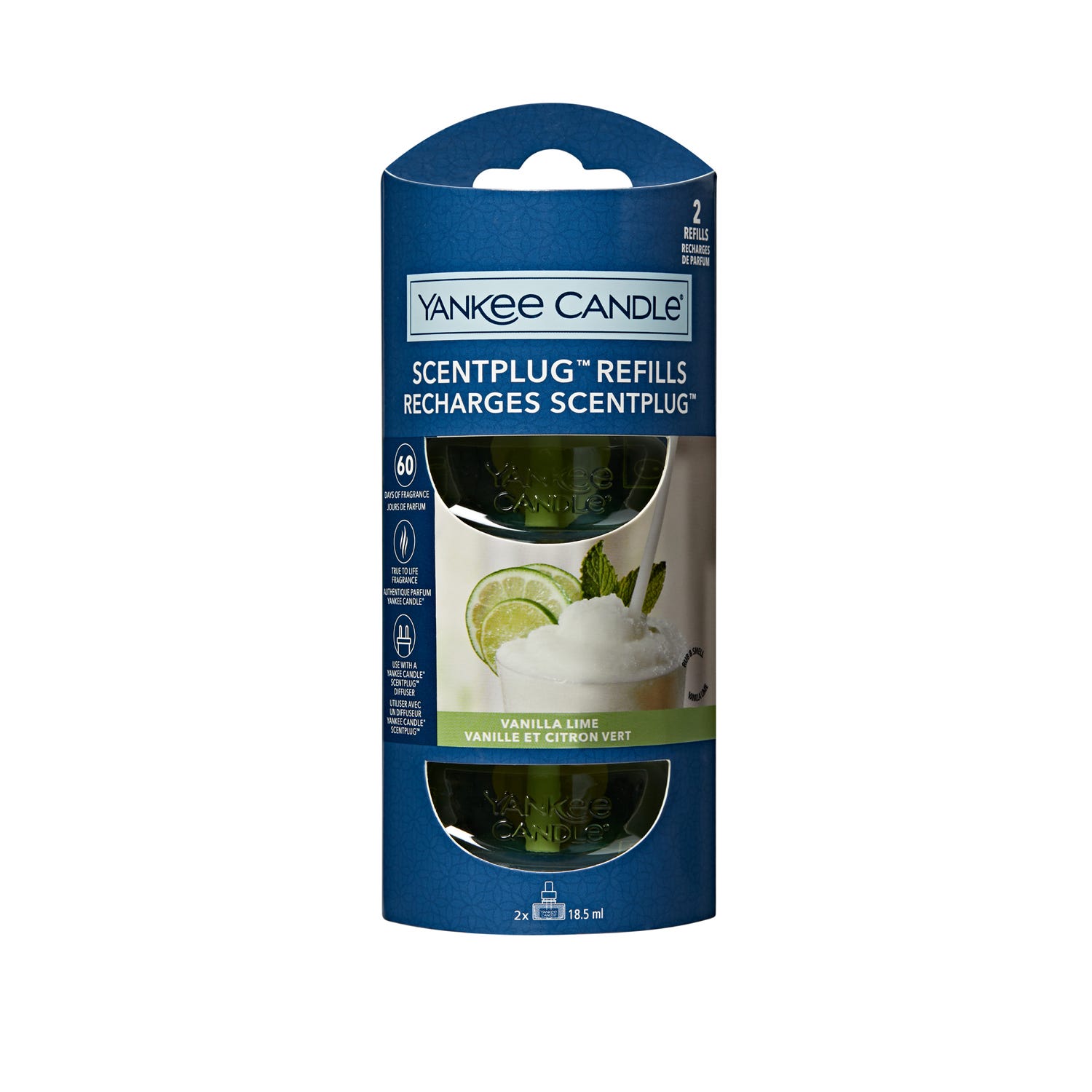 Set 2 ricariche per diffusore elettrico Vanilla Lime Yankee Candle