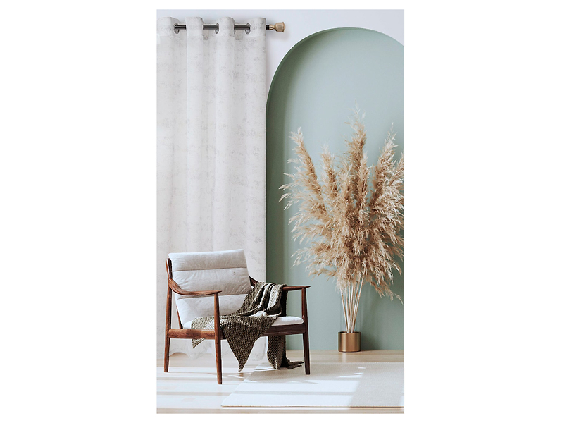 Firana Oh My Chic Light przelotki 140x270 cm biało-szara