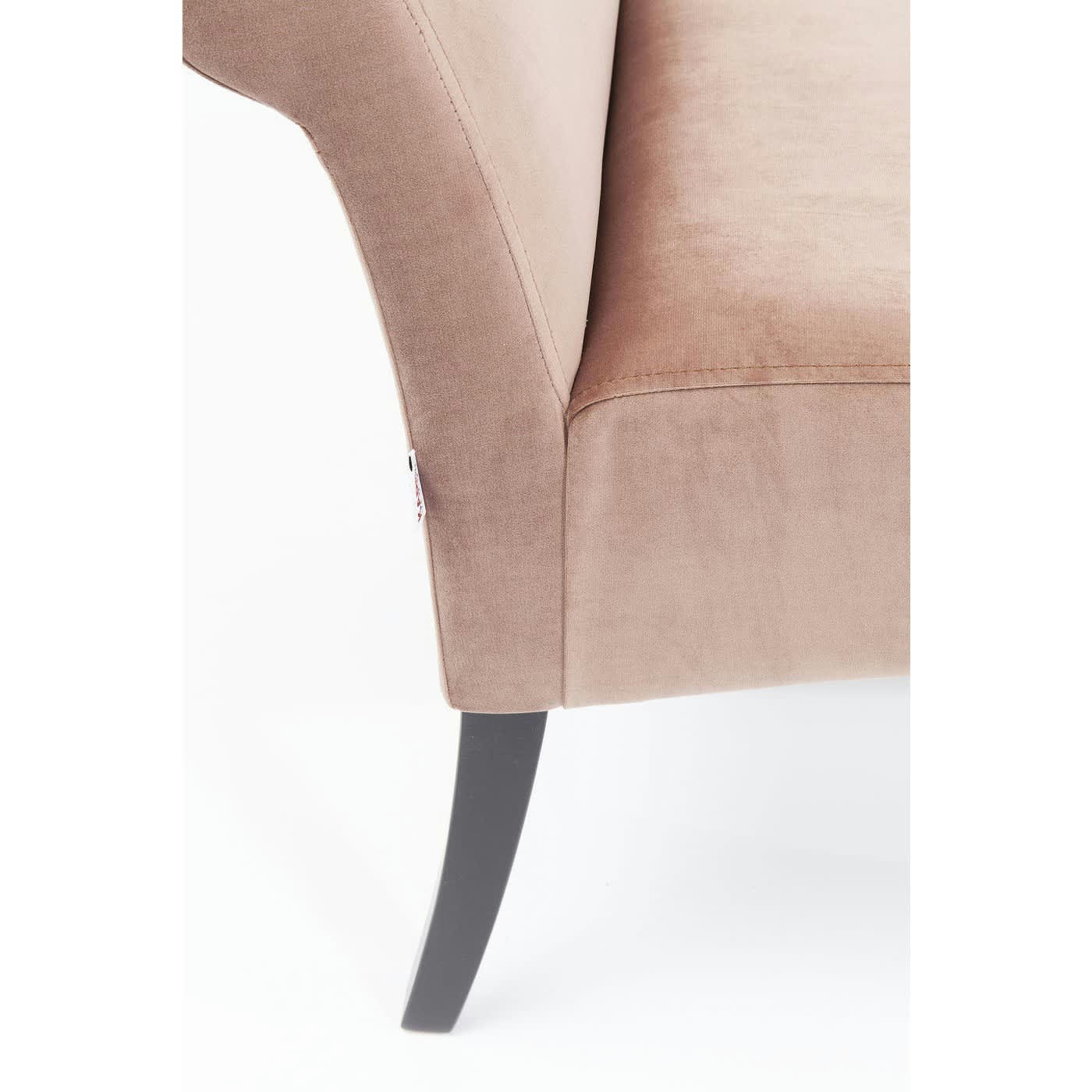 MOTLEY - Banc 2 places velours rose et hêtre massif