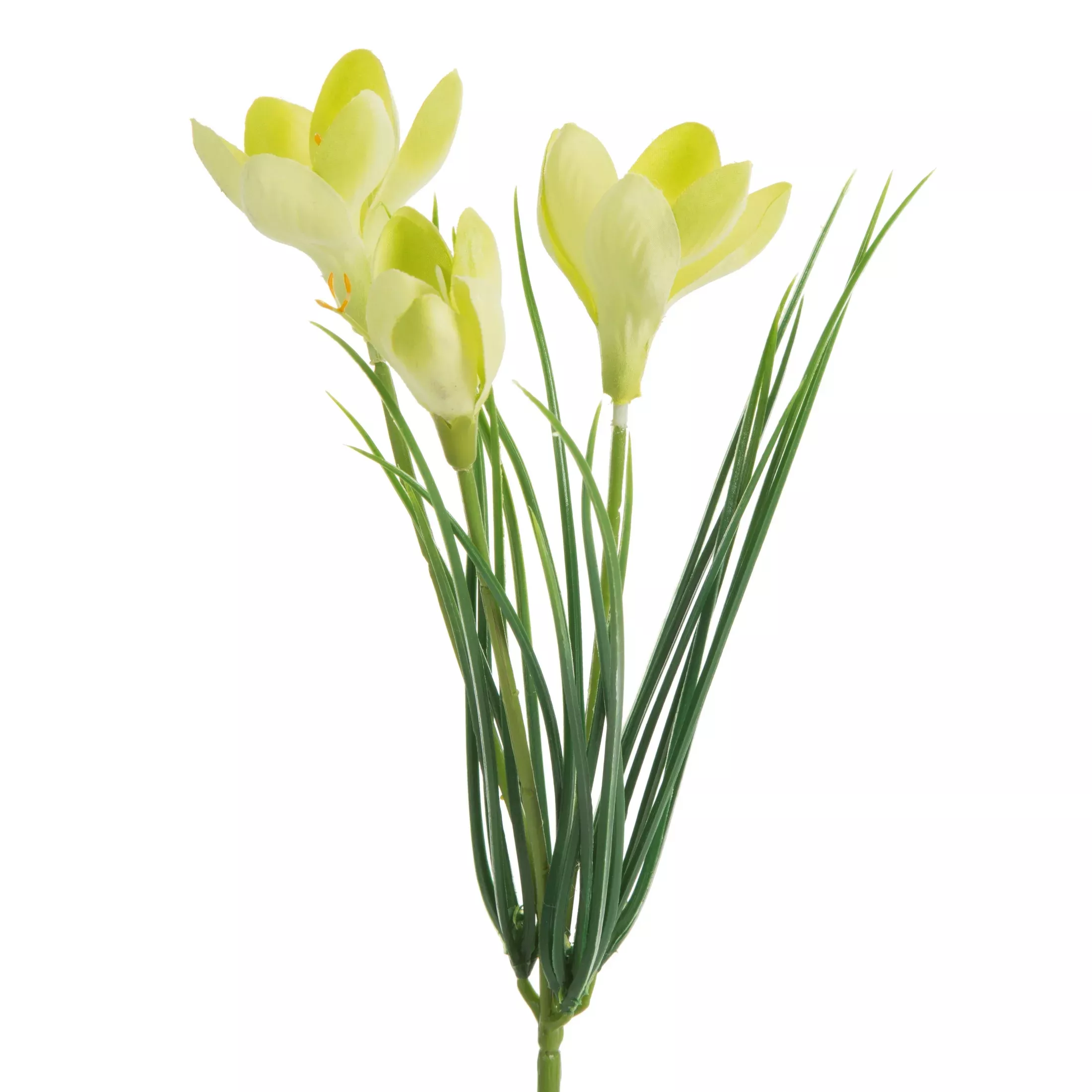 Kwiat sztuczny krokus jasnożółty 30 cm
