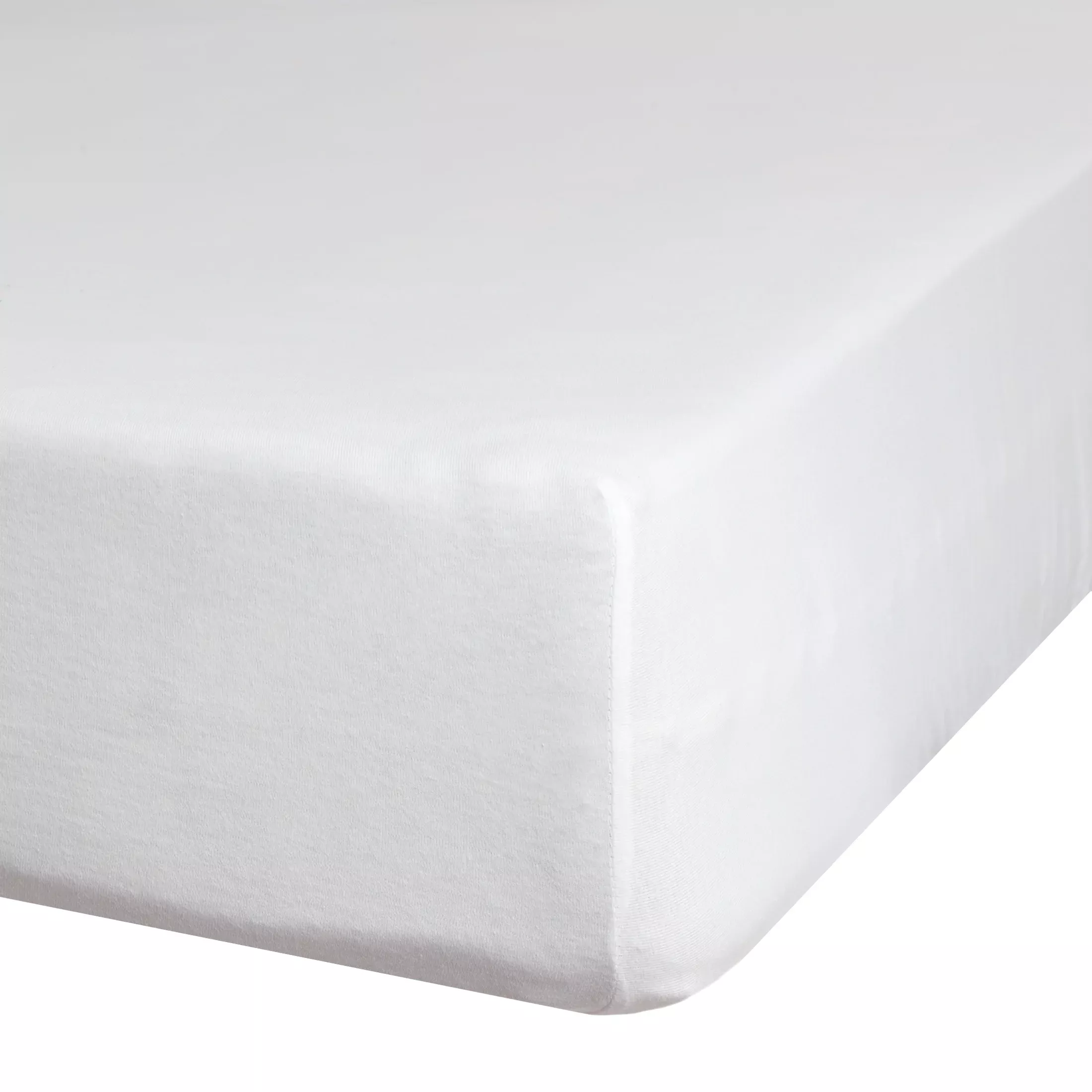 Prześcieradło jersey z gumką 220x200 cm z bawełny kolor biały 125 g/m2 Design 91