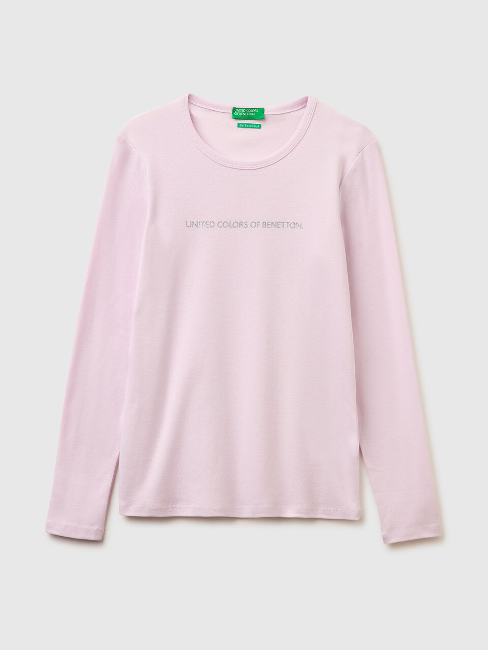 Long sleeve t-shirt with glitter logo