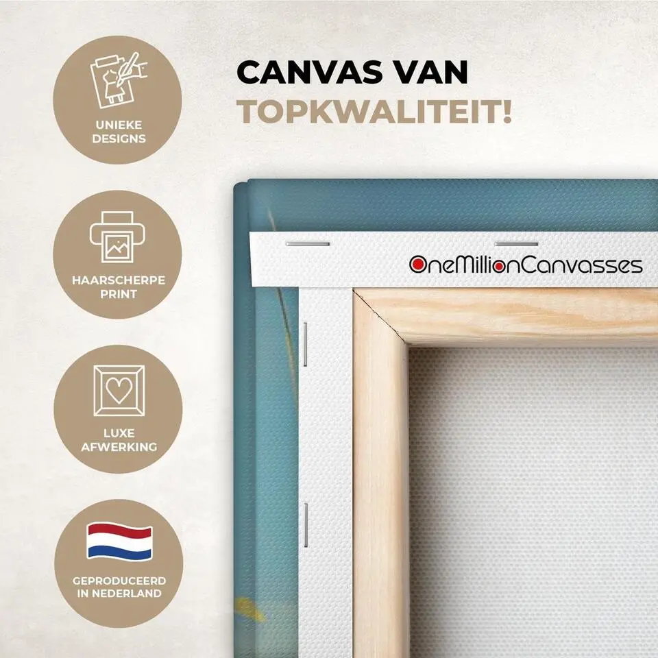 MuchoWow Canvas Schilderij 80x120cm Bloemen Watercolor Kunst