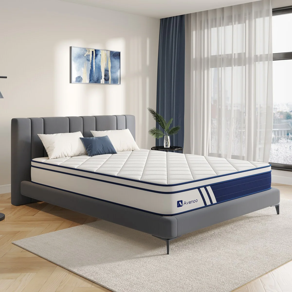 Avenco 10'' Gel Memory Foam and Pocketed Springs Hybrid Mattress in a Box