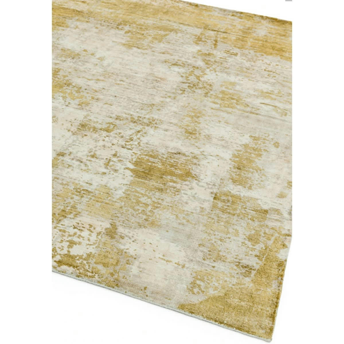 BYGAT - Tapis moderne fait main en Viscose Jaune moutarde 200x290 cm