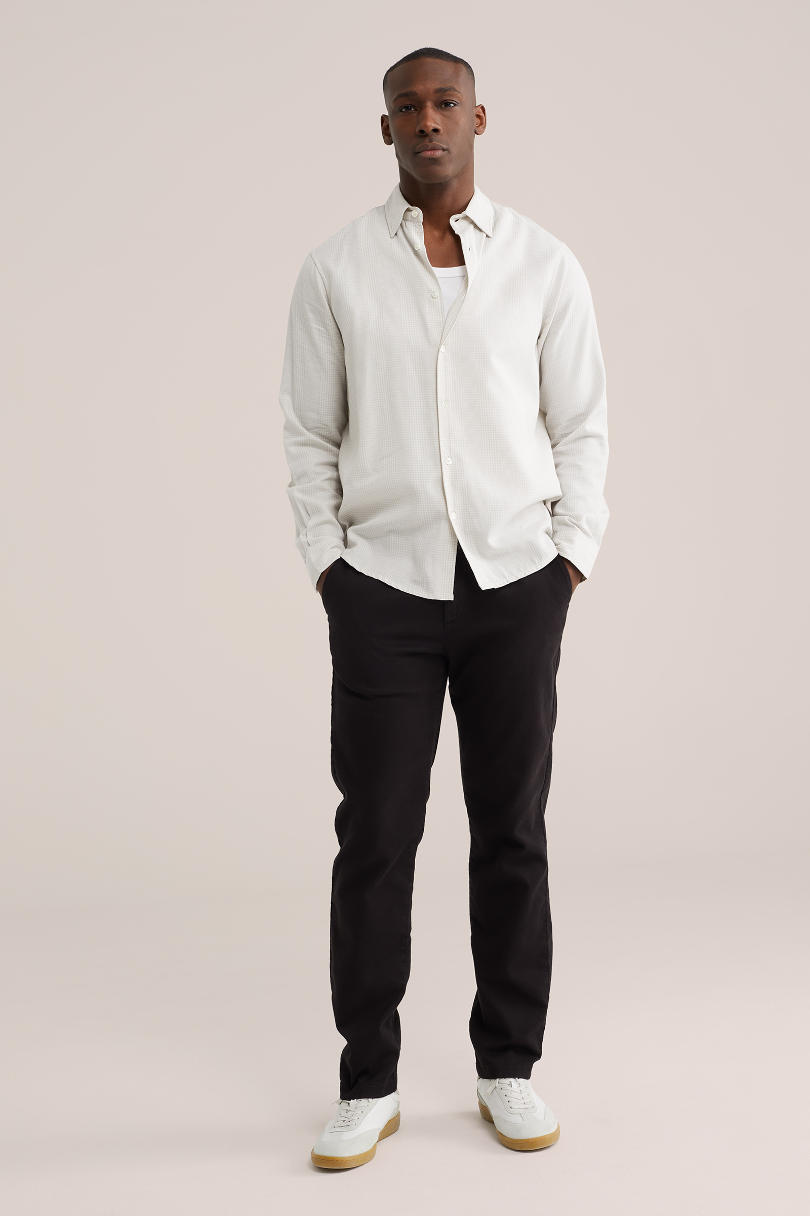 Heren regular fit flex chino