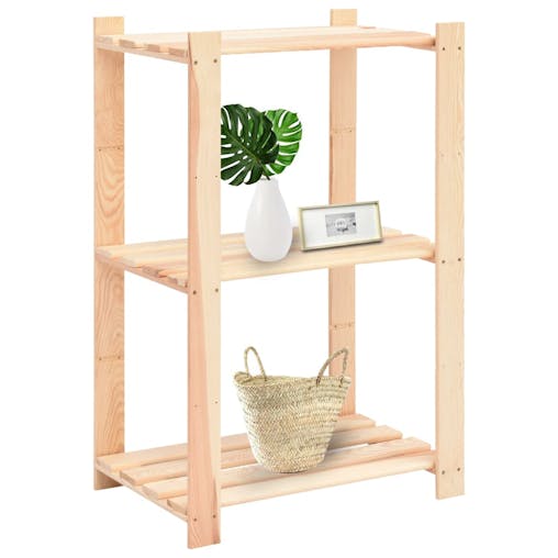 NNEVL 3-Tier Storage Racks 5 pcs 60x38x90 cm Solid Wood Pine 150 kg