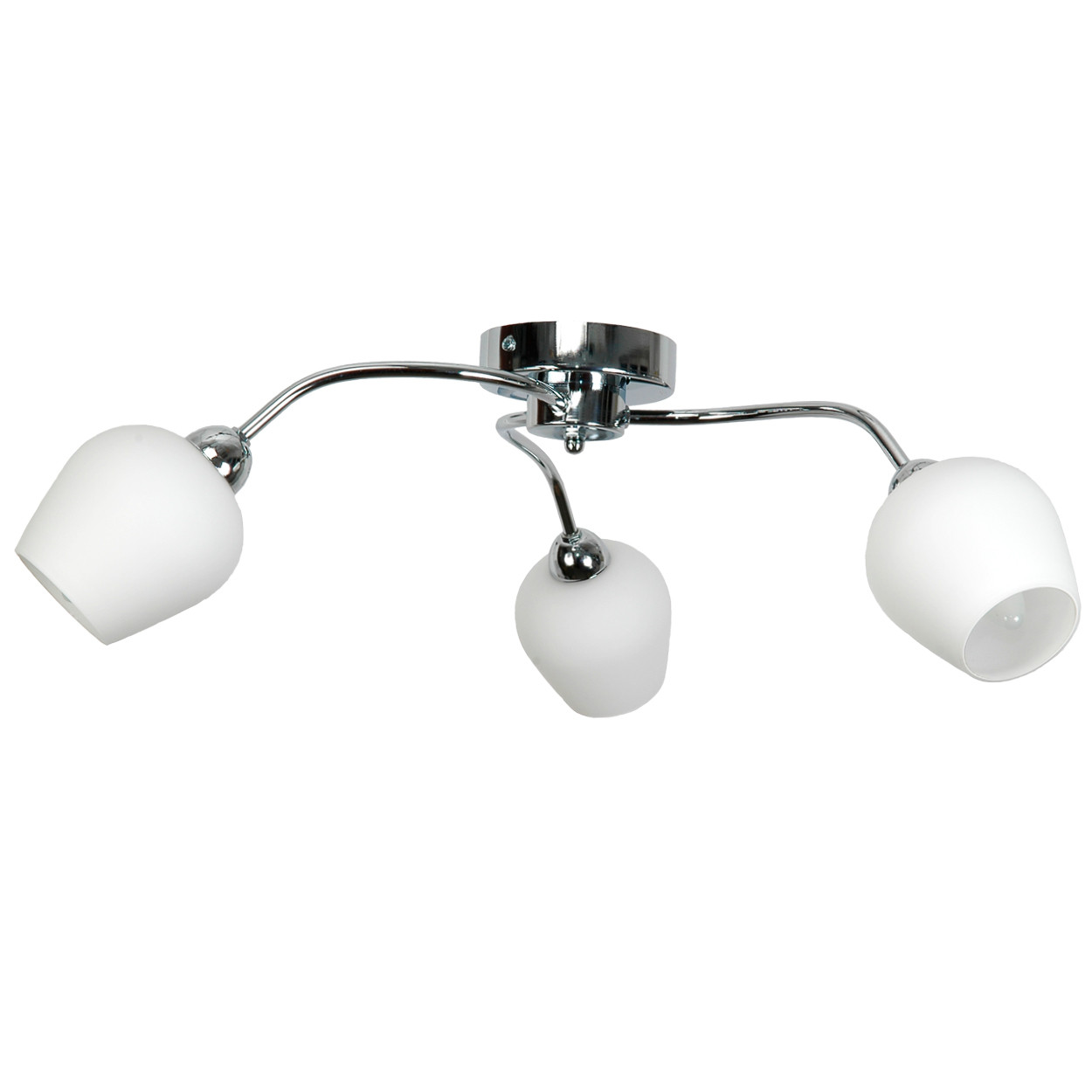 Lampa sufitowa EDYLIT glamour chrom białe kule 3xE14 GLEN 7-292