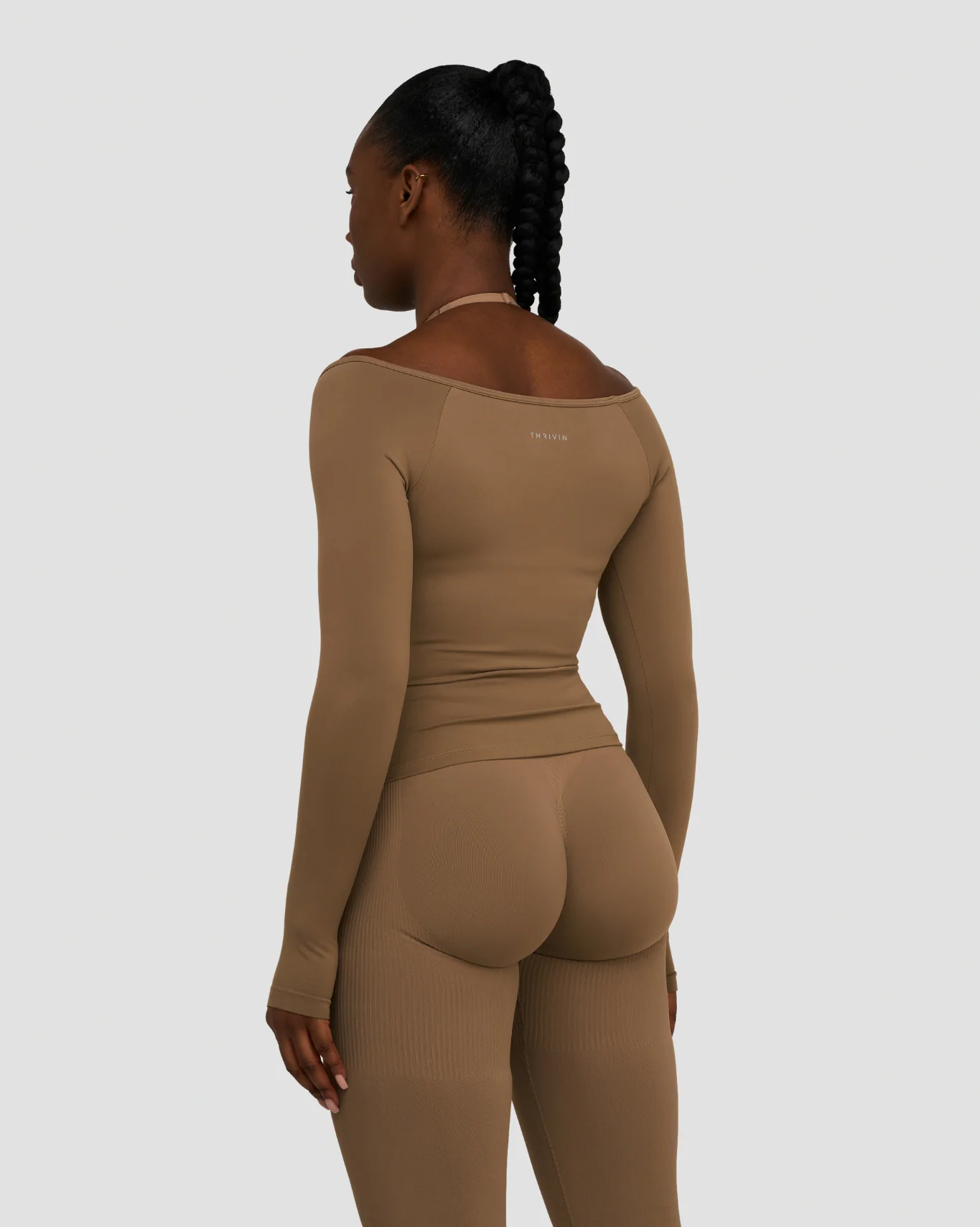 Elevate™ Sculpting Seamless V-Neck Top | Toffee