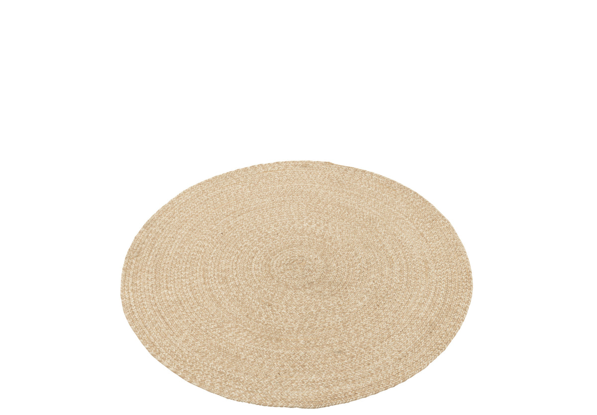 J-Line tapijt Miami Outdoor - polyester - naturel/wit - small