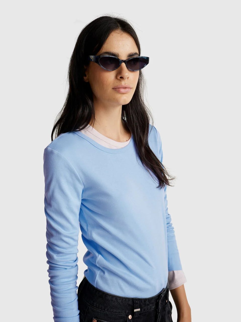 Long sleeve 100% cotton t-shirt