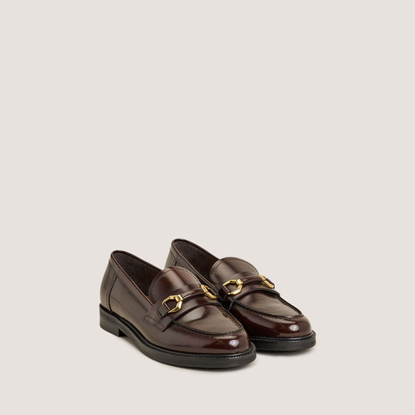 Mocassins à morsen cuir patiné marron | DROP