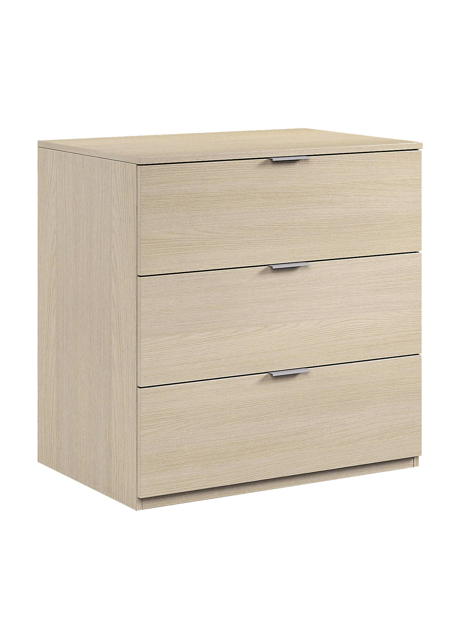 DANTIST - Commode 3 tiroirs effet bois chêne