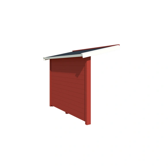Schleppdach, BxT: 220 x 90 cm (Aufstellmaß ), rot