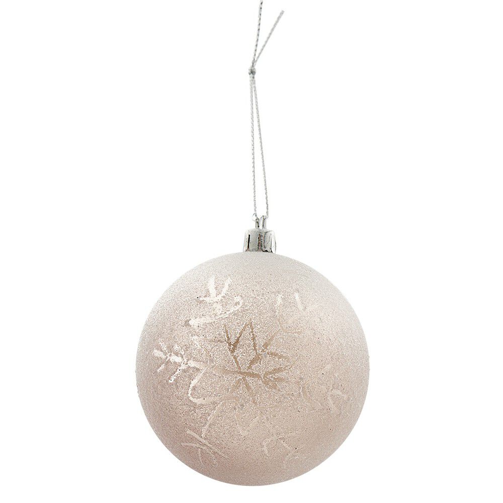 Boule de No&euml;l transparente à paillettes