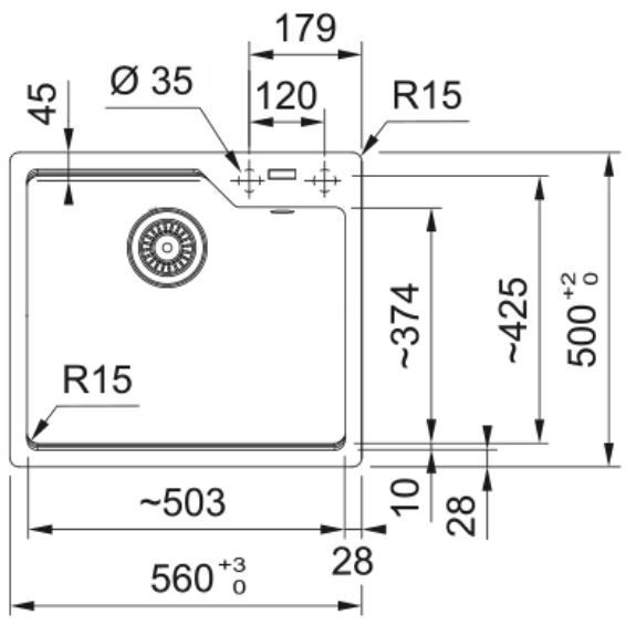 FRANKE Zlewozmywak UBG 610-50 kamienny szary