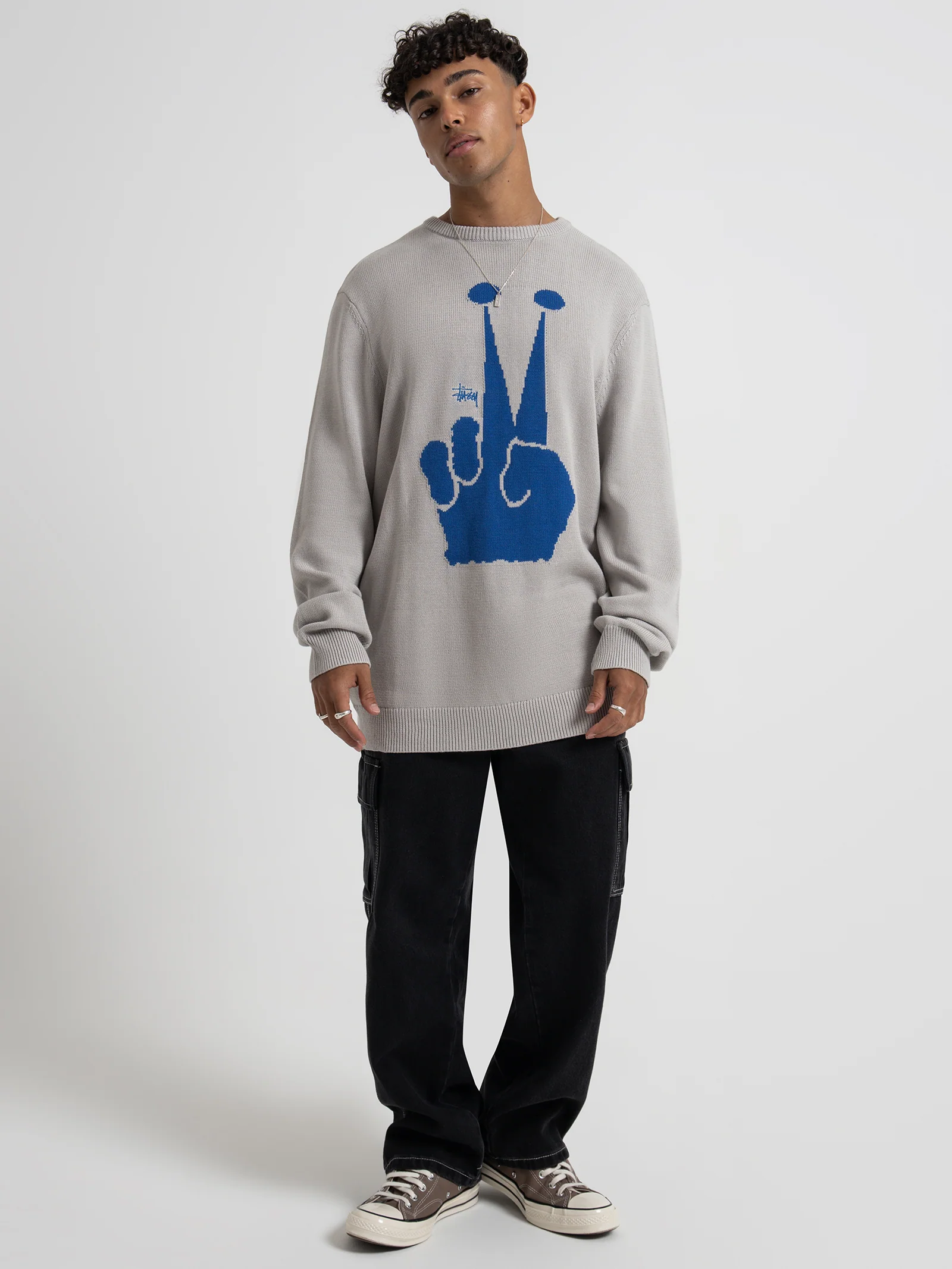 Peace Crown Knit Crew