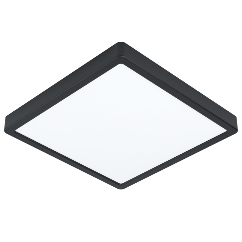 Plafonnier LED Fueva 5 noir 28,5 x 28,5 cm 3000 K 20,5 W EGLO